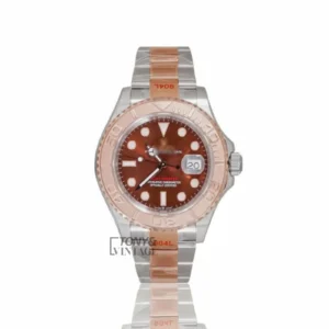 Two Tone Rose Gold Chocolate Brown Dial Automatic Watch