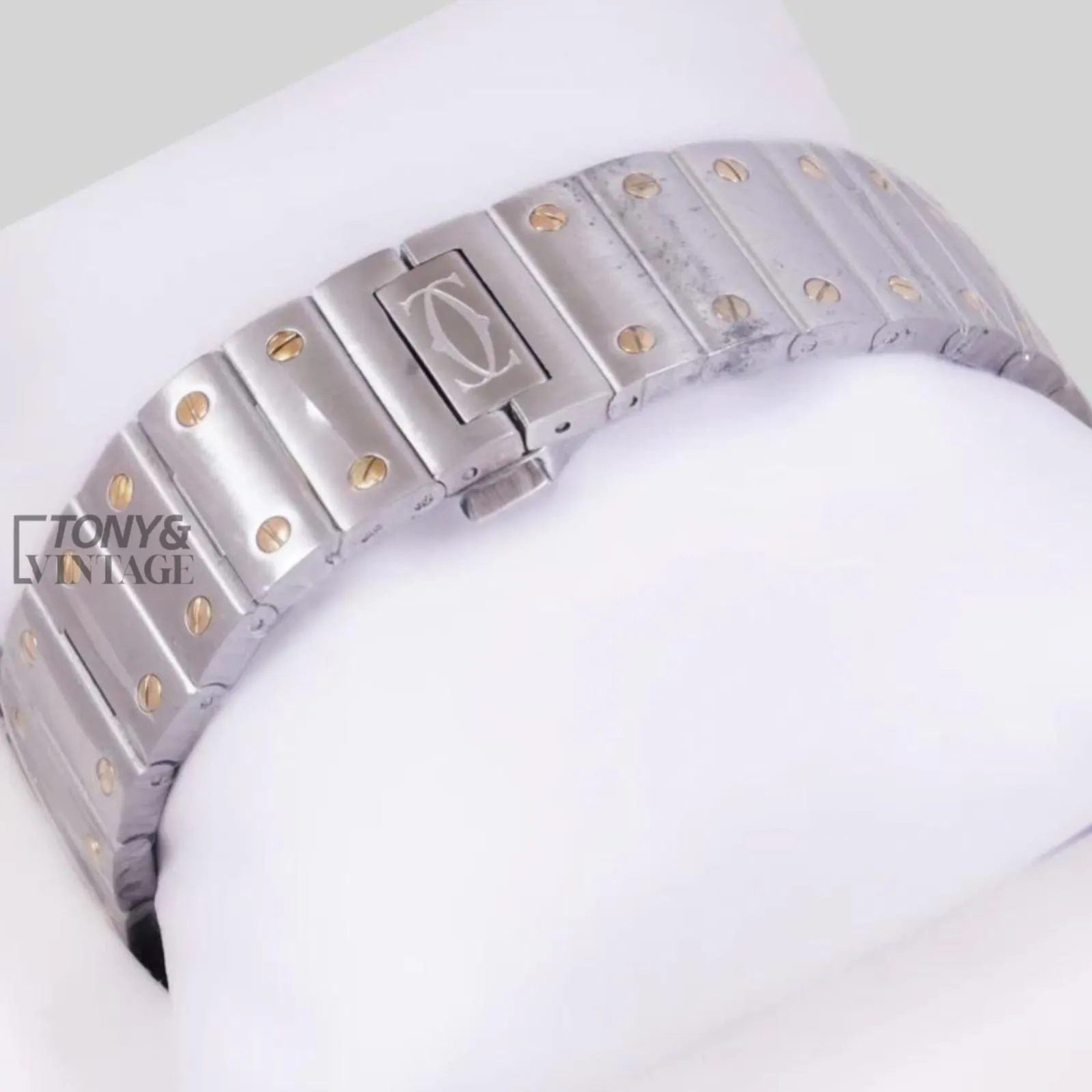 Two Tone Yellow Gold Automatic Watch with White Dial - Image 3