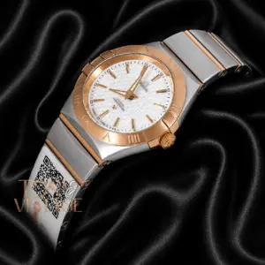 Two Tone Yellow Gold With White Dial Ladies Watch