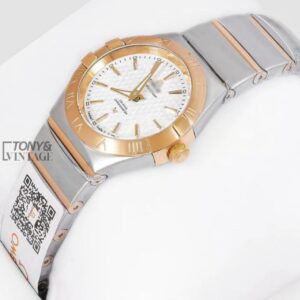 Two Tone Yellow Gold With White Dial Ladies Watch
