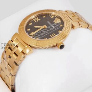 Yellow Gold With Black Dial Ladies Watch