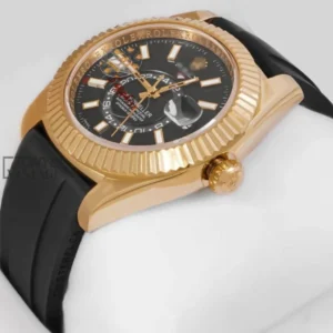 Yellow Gold Case Black Dial Automatic Watch