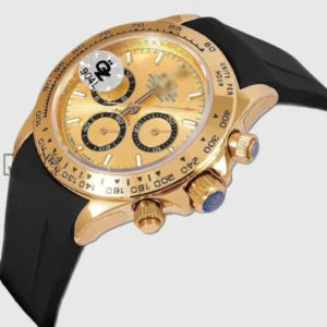 "Yellow Gold Case Watch with Matching Dial and Strap "