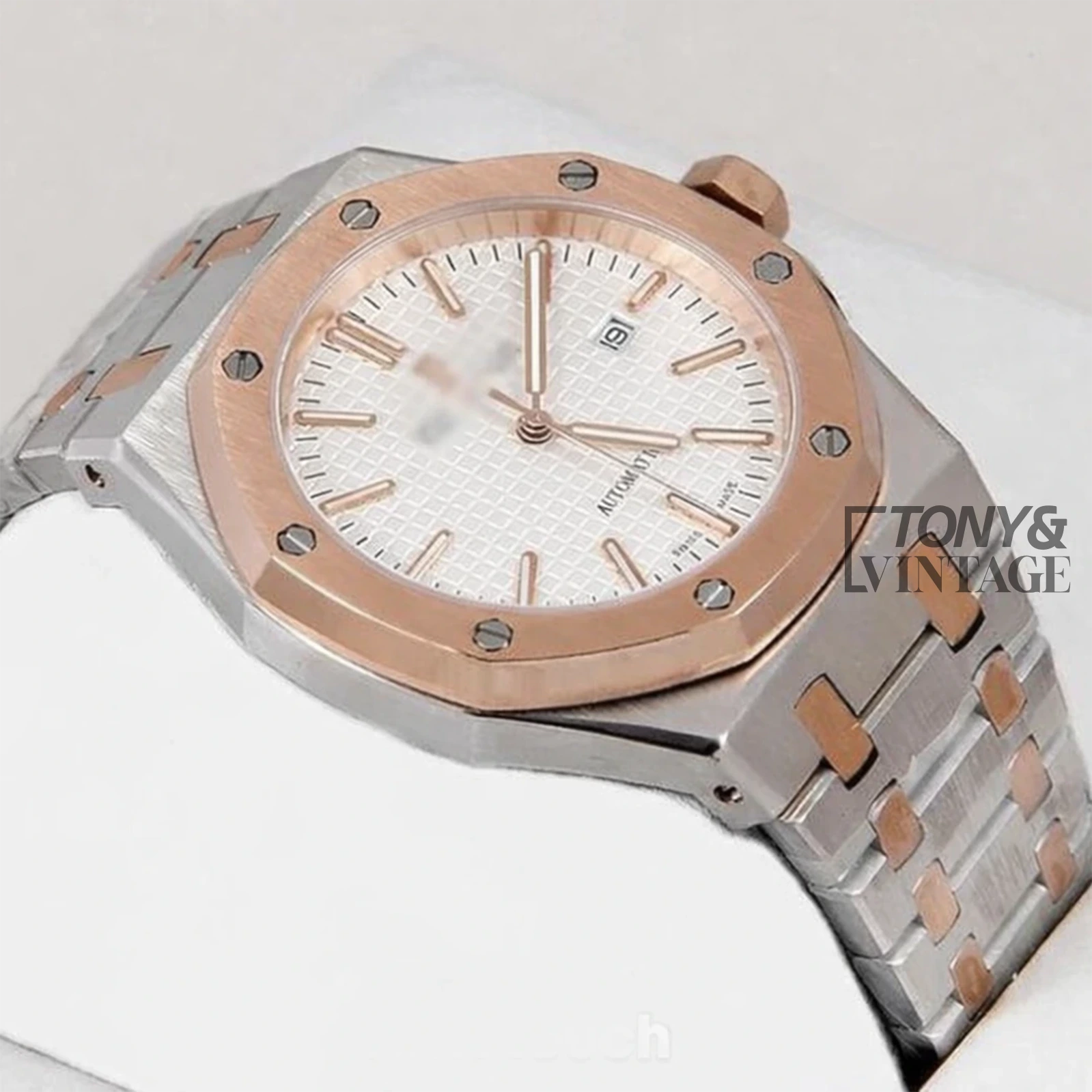 Two Tone White Dial Watch - Image 2