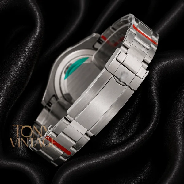 42mm Silver Automatic Watch with White Dial