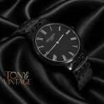 All Black Watch with Dial and Roman Figure Chain