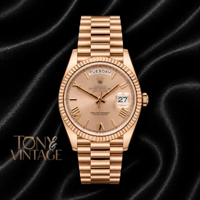All Rose Gold & Roman Numerals Automatic Watch