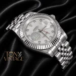 All Silver Automatic Watch with Dial