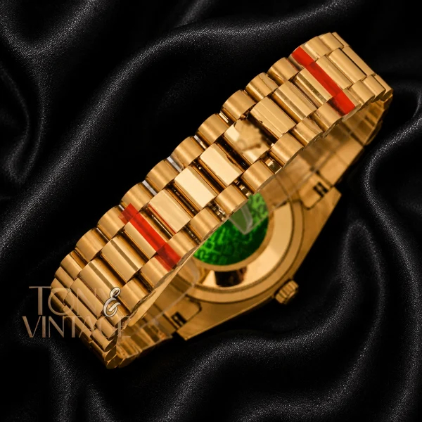 All Yellow Gold Dial Roman Figure Automatic Watch