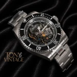 Andrea Pirlo Silver Skeleton Dial Automatic Watch