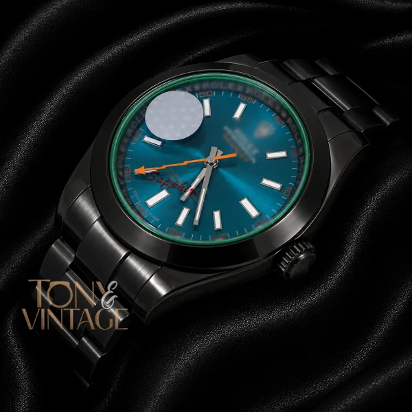 Black Sky Blue Dial Automatic Watch