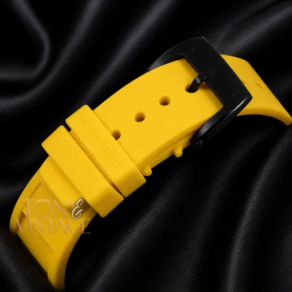 Black Watch With Yellow Rubber Strap and Matching Dial Automatic