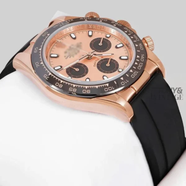 Chronograph 40 Rose Gold Case Dial & Black Rubber Strap