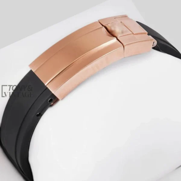 Chronograph 40 Rose Gold Case Dial & Black Rubber Strap