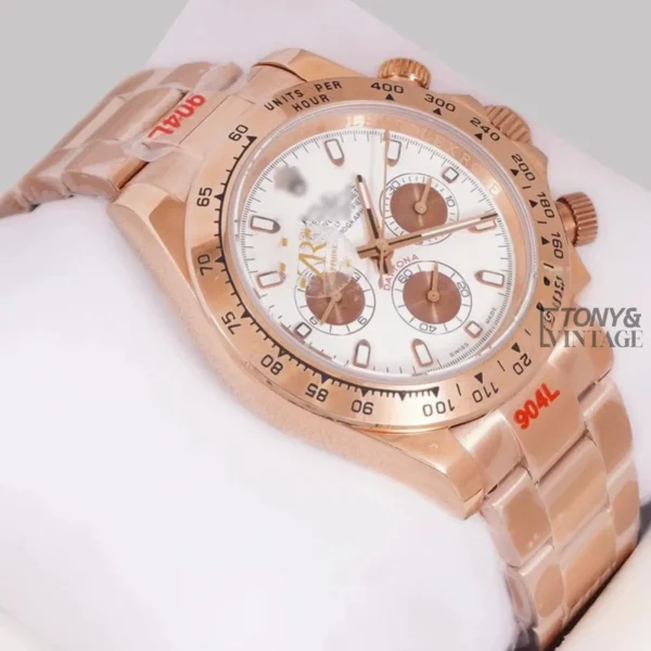 Chronograph 40 Rose Gold White Dial