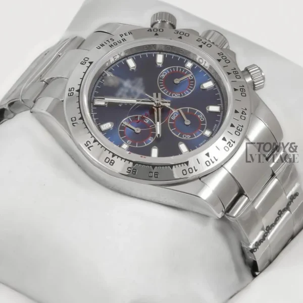 Chronograph 40 Silver Watch with Blue Dial