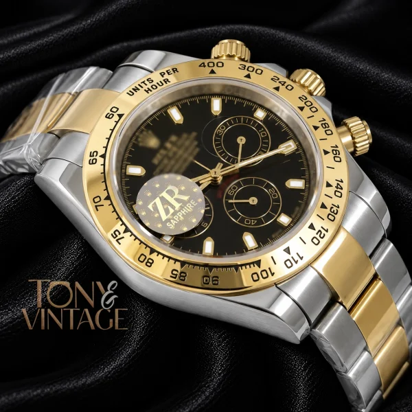 Chronograph 40 Two Tone Yellow Gold Black Dial Index2 copy