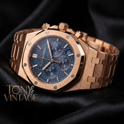 Chronograph Rose Gold Blue Dial