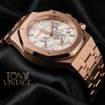 Chronograph Rose Gold Silver Dial
