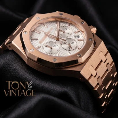 Chronograph Rose Gold Silver Dial