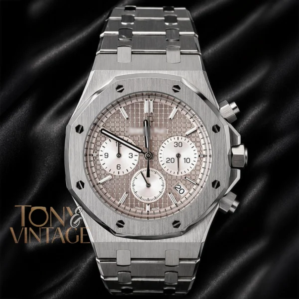 Chronograph Silver Dial Chain Watch 1 copy