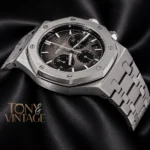 Chronograph Silver Light Brown Dial Chain Watch