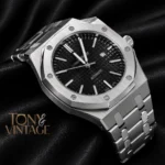 Oak Silver Black Dial