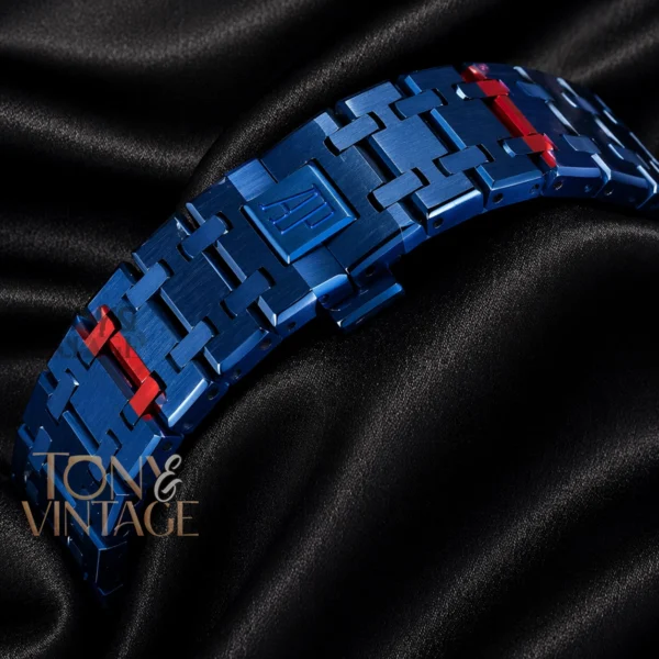 Perpetual Calendar Blue Dial Stainless Steel Chain Watch
