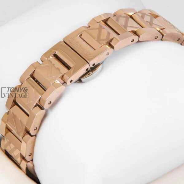 ROSE GOLD WITH GREEN DIAL & STONE FIGURE LADIES WATCH