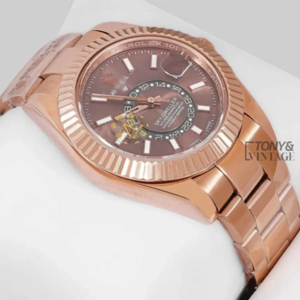 Rose Gold Brown Dial Automatic Watch