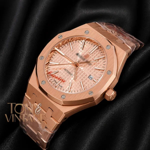 Rose Gold Dial Chain Watch