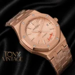 Rose Gold Dial Chain Watch