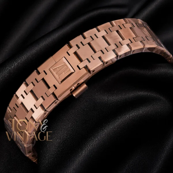 Rose Gold Skeleton Dial Automatic Watch
