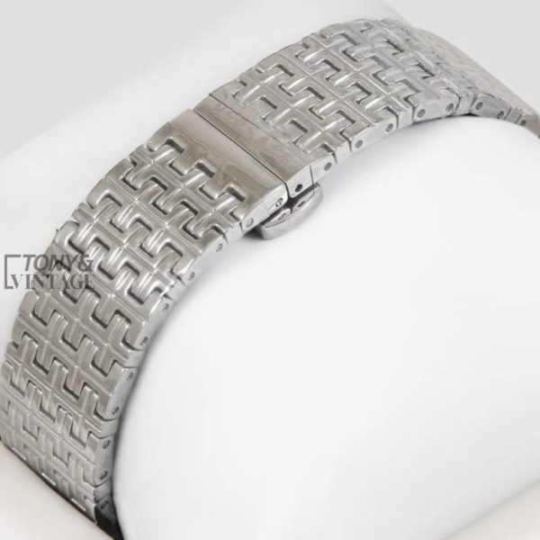 Silver With Black Dial Ladies Watch