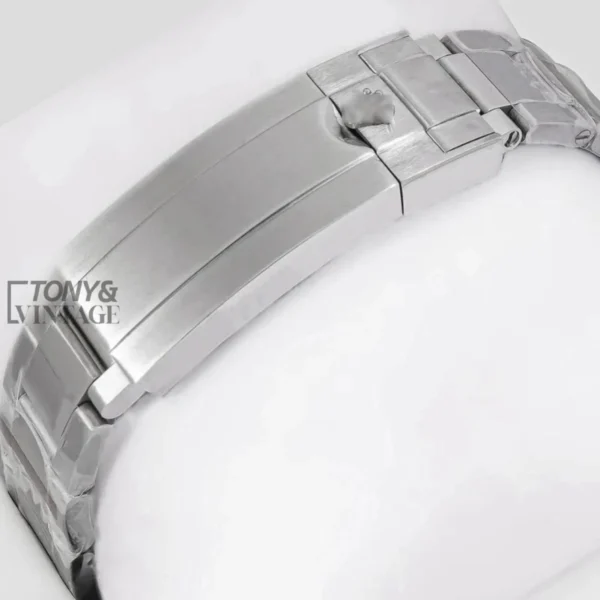 Silver Automatic Watch with Black Dial
