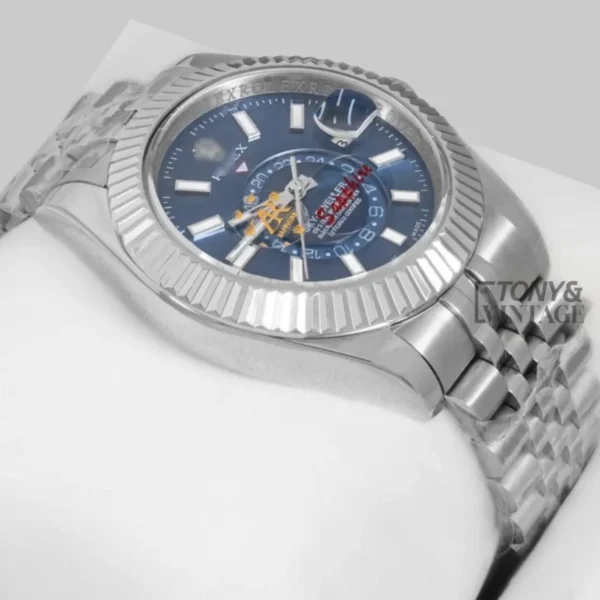 Silver Blue Dial Automatic Watch
