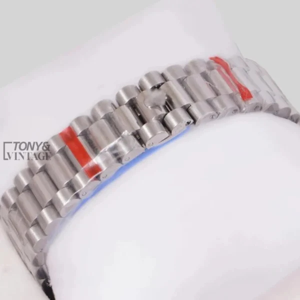Silver Blue Dial Roman Numeral & Fluted Bezel
