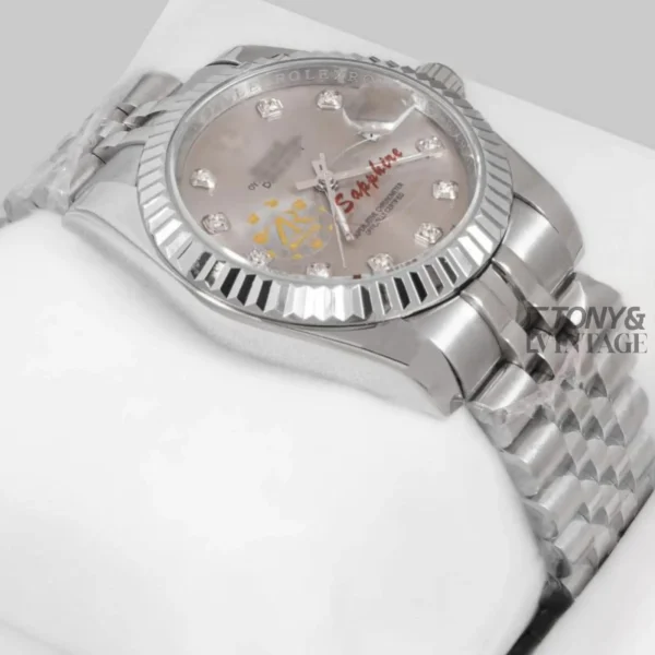 Silver Gray Dial Stone Index