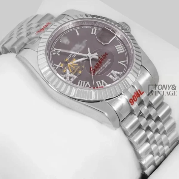 Silver Grey Dial Automatic Watch
