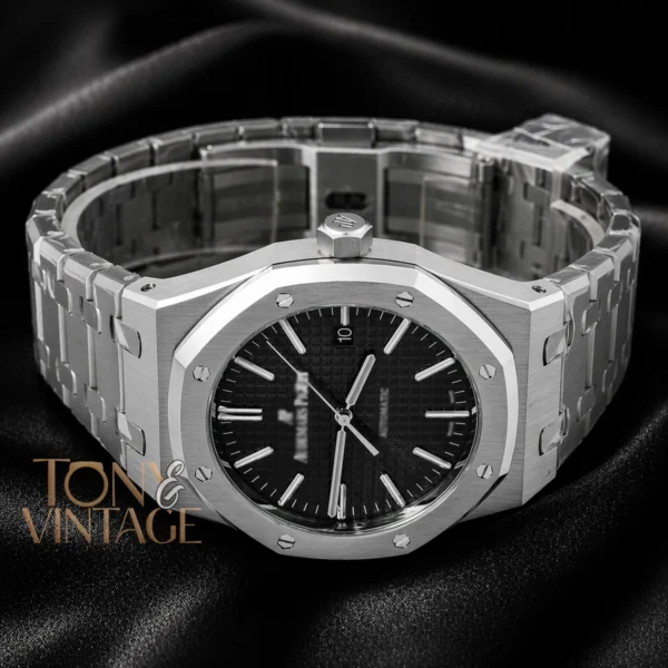 Silver Premium Black Dial PPF Automatic Watch