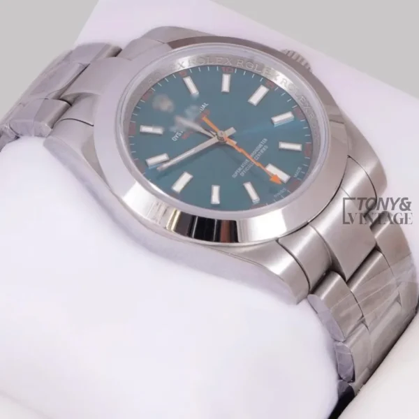 Silver Sea Green Dial Automatic Watch