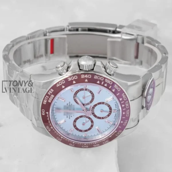 Silver With Blue Dial Automatic Watch