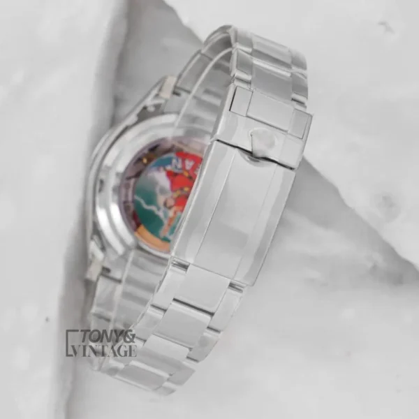 Silver With Blue Dial Automatic Watch