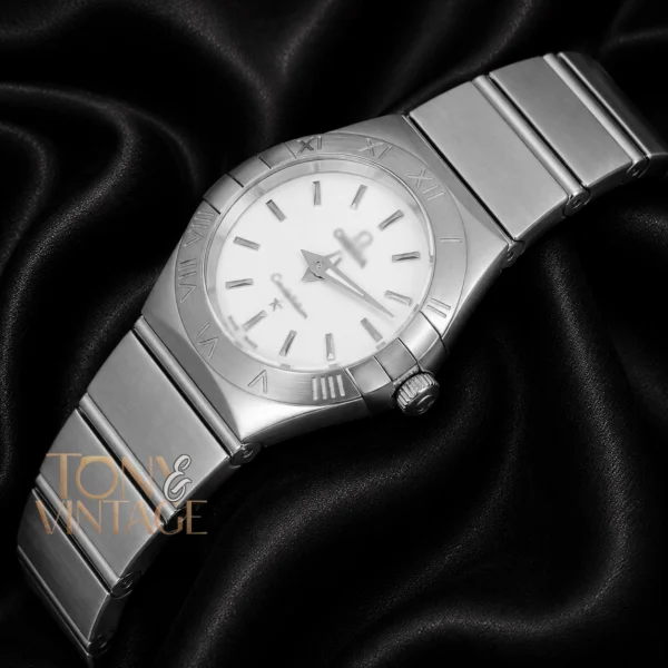 Silver With White Dial Ladies Watch