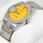 "Silver Yellow Dial Automatic Watch "