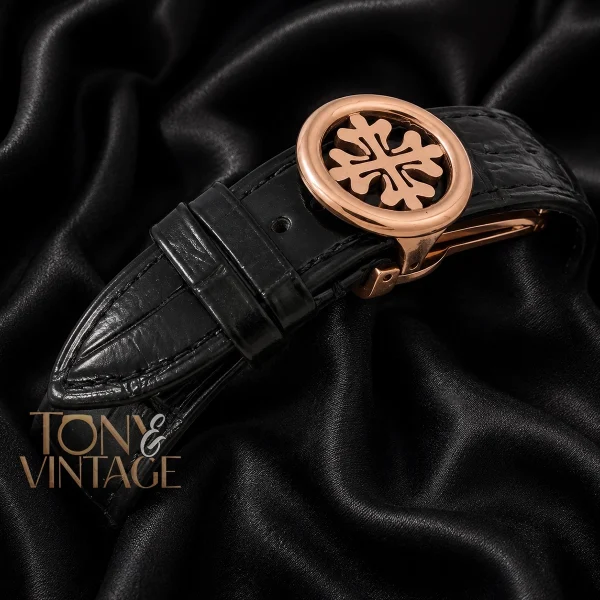 Transparent Skeleton Dial Rose Gold Case Black Leather Strap for Men
