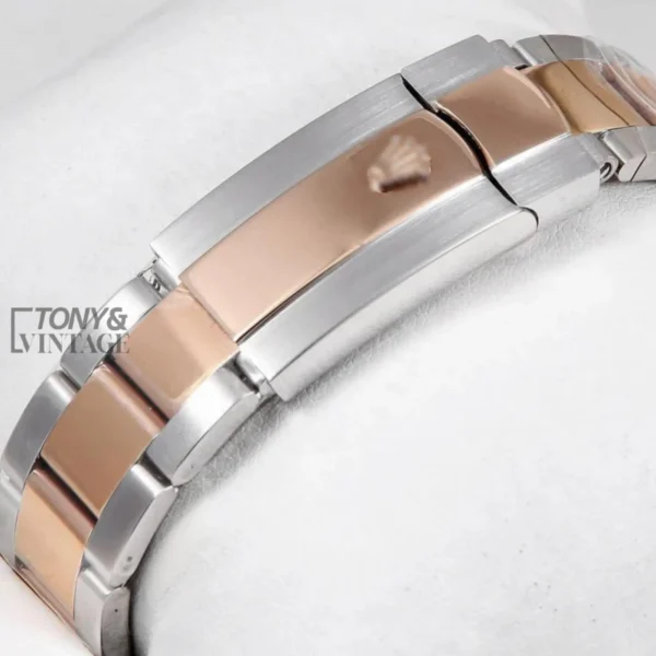 Two Tone Rose Gold Brown Dial