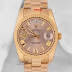 Two Tone Rose Gold Charcoal Gray Dial