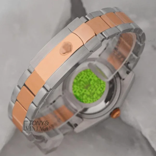 Two Tone Rose Gold Charcoal Gray Dial