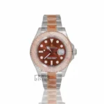 Two Tone Rose Gold Chocolate Brown Dial Automatic Watch